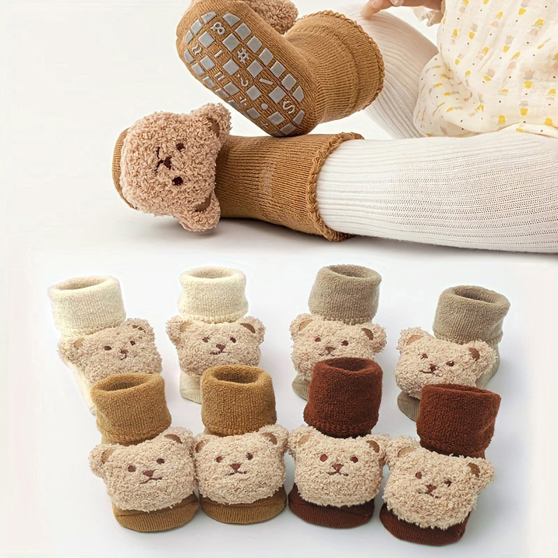 Unisex Baby Socks Non Slip - Calcetines de bebé de algodón grueso,